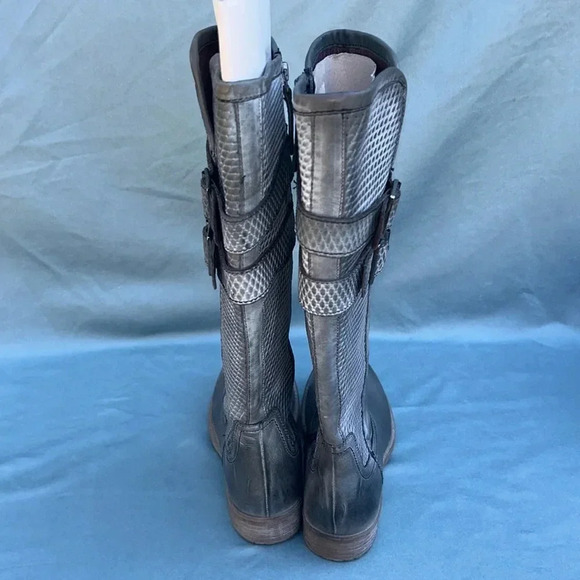 ROAN by Bed Stu women tall boot NWOT sz 6 /EU 36 gray distressed motorcycle moto - Picture 4 of 9